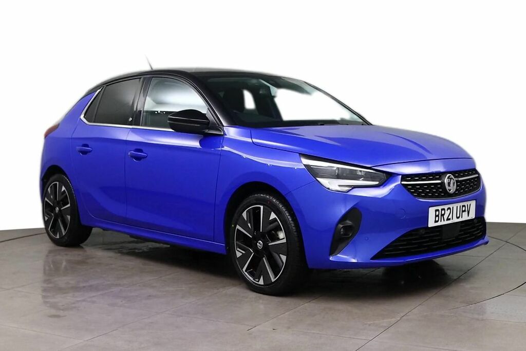 Compare Vauxhall Corsa-e 100Kw Elite Nav Premium 50Kwh 11Kwch BR21UPV Blue