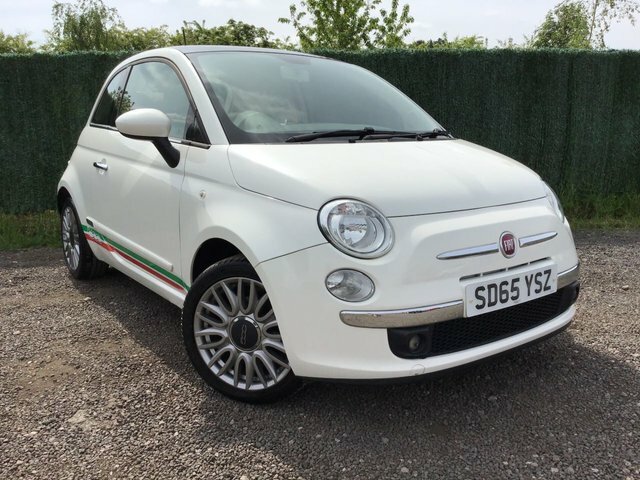 Compare Fiat 500 1.2 Lounge 69 Bhp From Pound121 Per Month Sts SD65YSZ White
