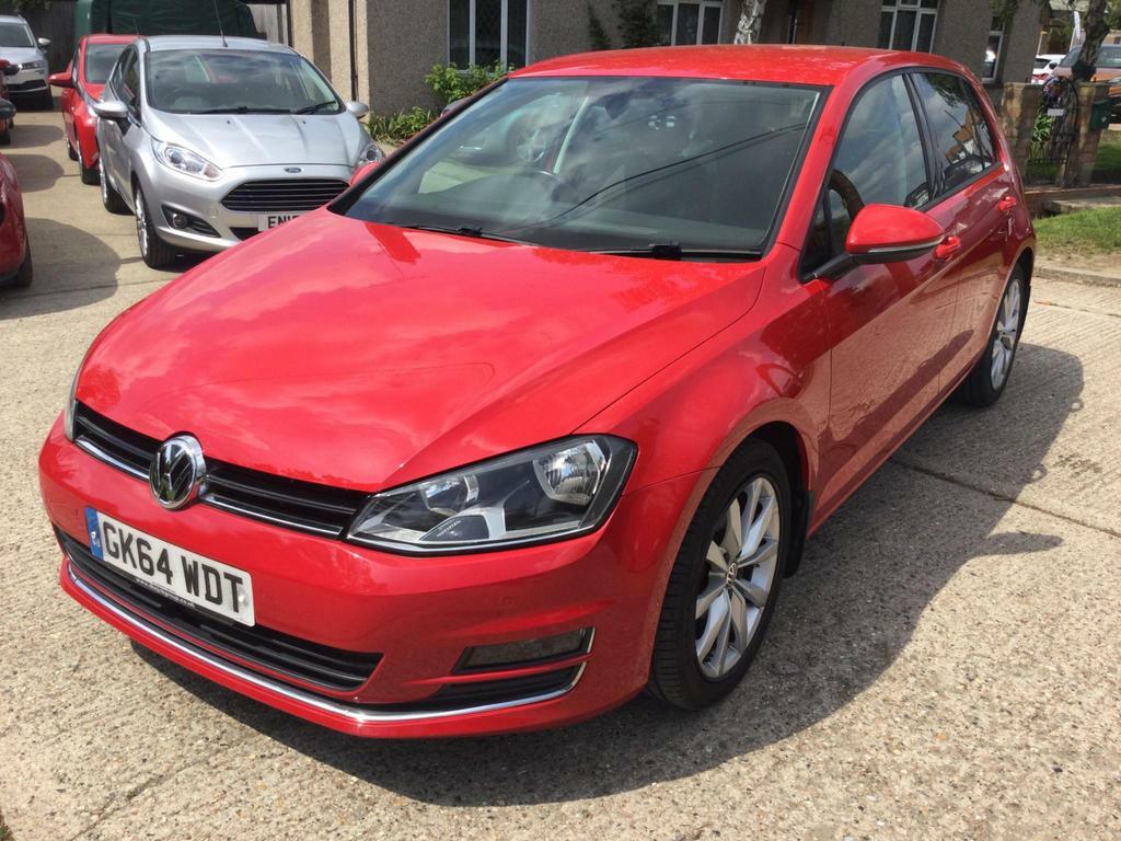 Compare Volkswagen Golf 1.4 Tsi Bluemotion Tech Act Gt Euro 6 Ss GK64WDT Red