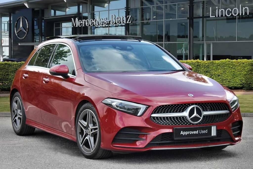Compare Mercedes-Benz A Class A200 Amg Line Premium Plus FV21OHE Red