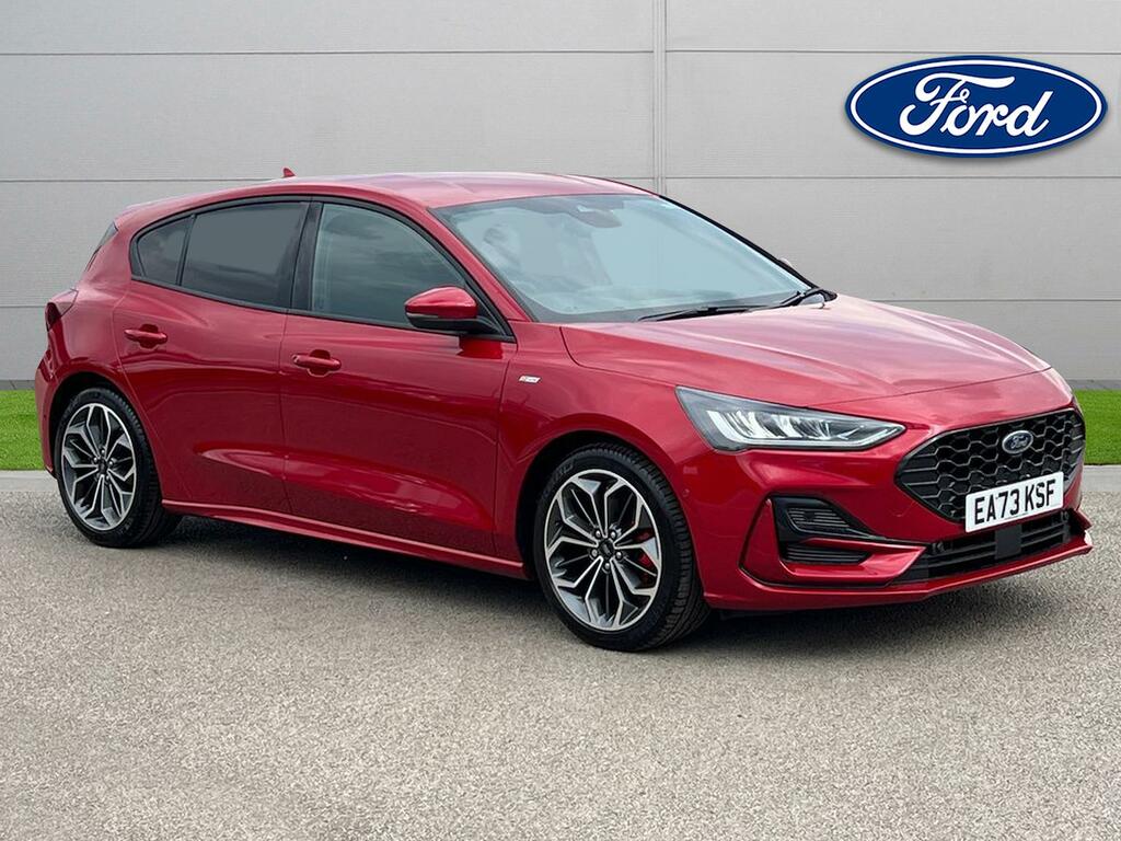 Compare Ford Focus 1.0 Ecoboost Hybrid Mhev 155 St-line X EA73KSF Red