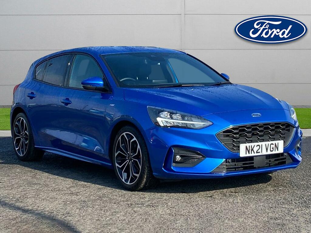 Compare Ford Focus 1.0 Ecoboost Hybrid Mhev 125 St-line X Edition NK21VGN Blue