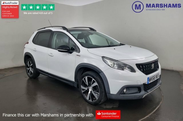 Compare Peugeot 2008 1.6 Blue Hdi Gt Line 100 Bhp WK66NSY White