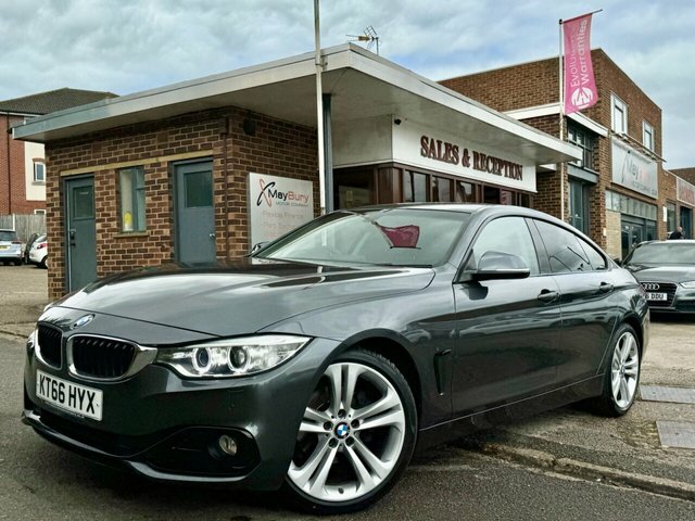 Compare BMW 4 Series Gran Coupe 2.0 420D Sport Gran Coupe 188 Bhp KT66HYX Grey