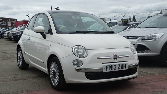Fiat 500 1.2 Lounge 69 Bhp Pan Roof-clean White #1