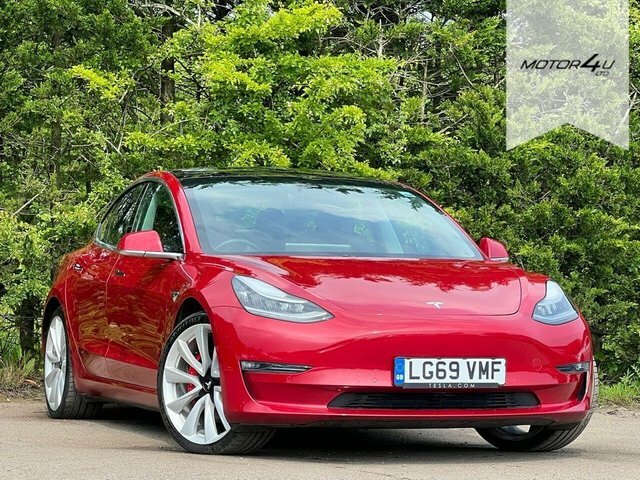 Compare Tesla Model 3 Performance Awd 483 Bhp LG69VMF Red