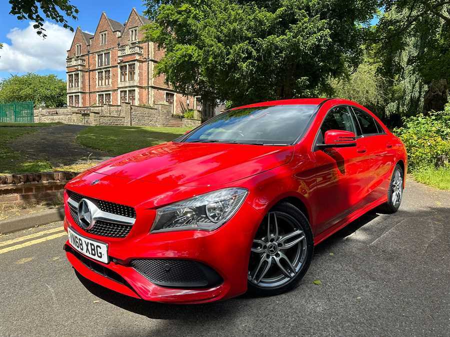 Compare Mercedes-Benz CLA Class Cla180 Amg Line Edition Coupe YN68XBG Red