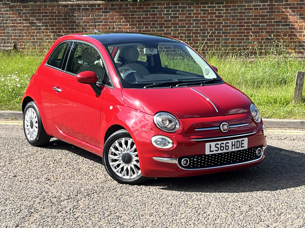 Compare Fiat 500 0.9 Twinair Lounge Dualogic LS66HDE Red