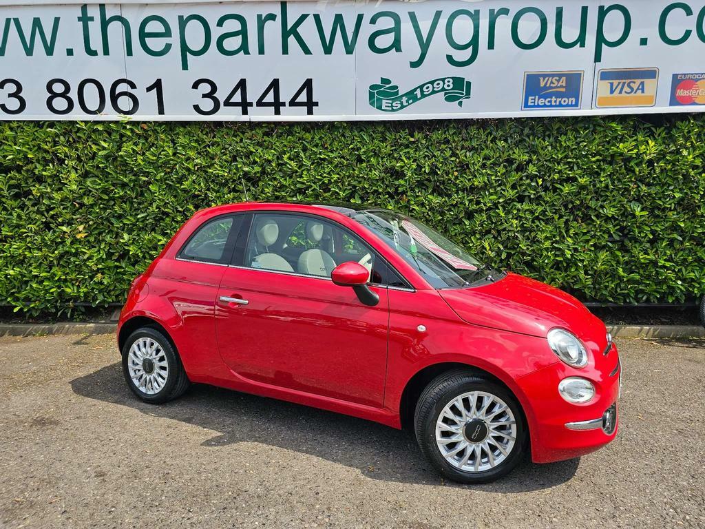 Compare Fiat 500 1.2 Lounge Euro 6 Ss HT18LGE Red