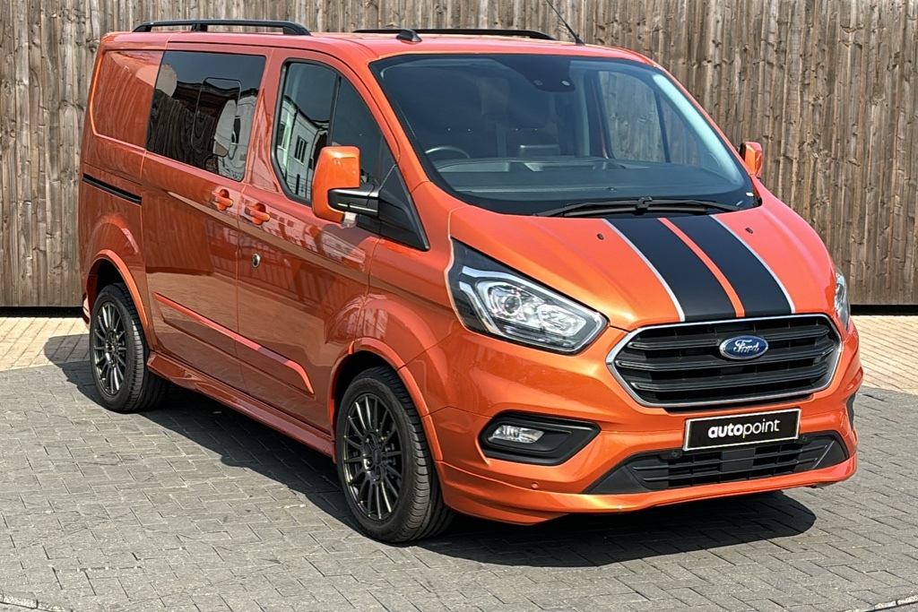 Compare Ford Transit Custom 2.0 Ecoblue 130Ps Low Roof Dcab Limited Van 130 MA20BFN Orange