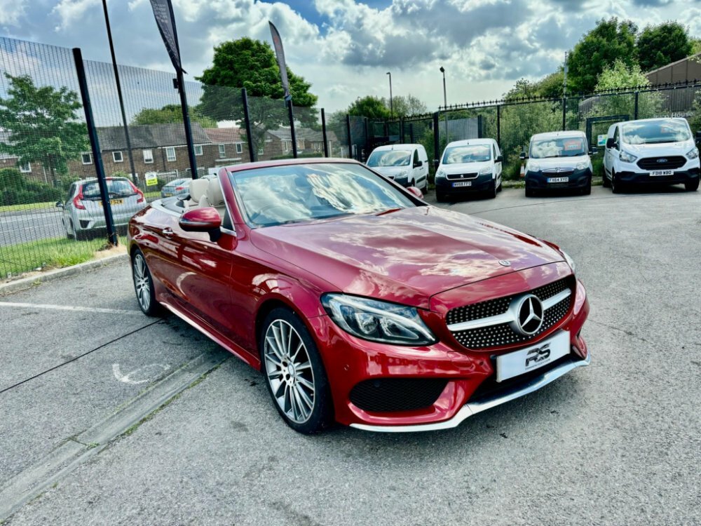 Compare Mercedes-Benz C Class 2.0 C200 Amg Line Cabriolet G-tronic Euro 6 Ss YP67AOJ Red