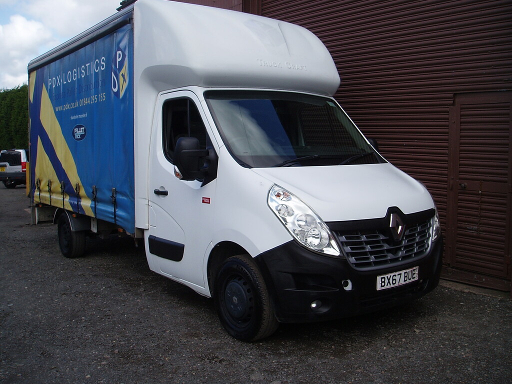 Compare Renault Master 35 L3h1 Curtain Side BX67BUE White
