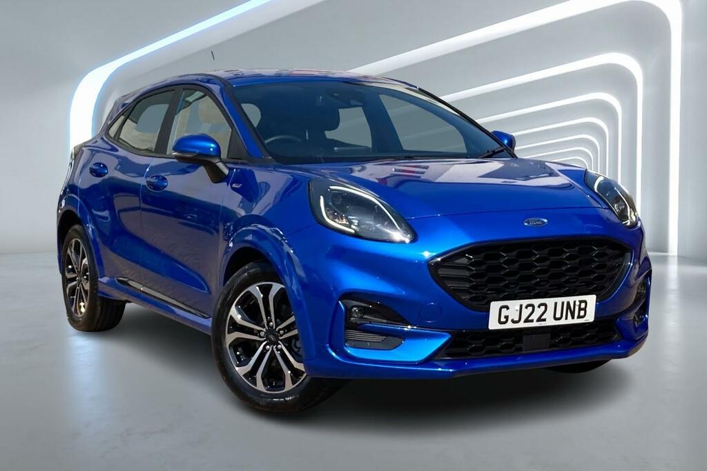 Compare Ford Puma 1.0T Ecoboost Mhev St-line Euro 6 Ss GJ22UNB Blue