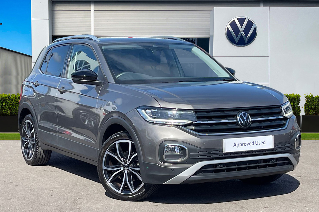 Compare Volkswagen T-Cross 1.0 Tsi 110Ps Sel, Design Pack With 18 Black Wh CY21NDV Grey