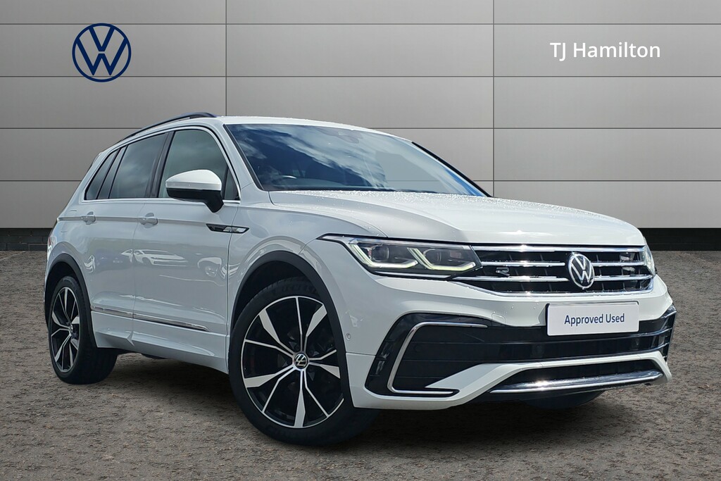 Compare Volkswagen Tiguan 2.0 Tdi 150Ps R-line Scr 4Motion Dsg NJ21MWK White