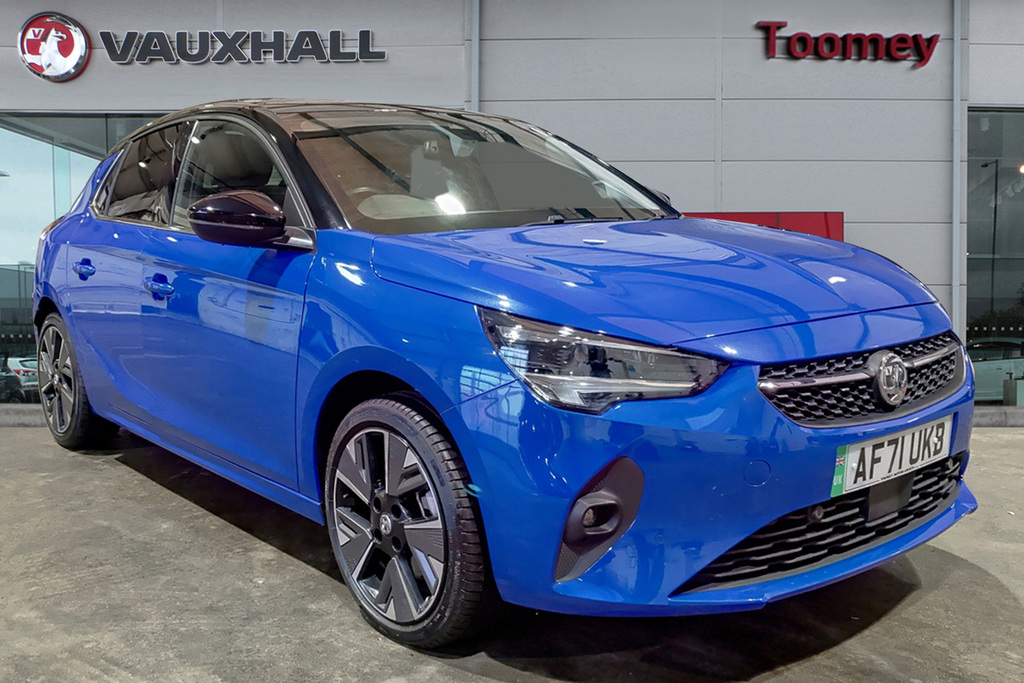 Compare Vauxhall Corsa-e 50Kwh Elite Nav Premium Hatchback Aut AF71UKB Blue