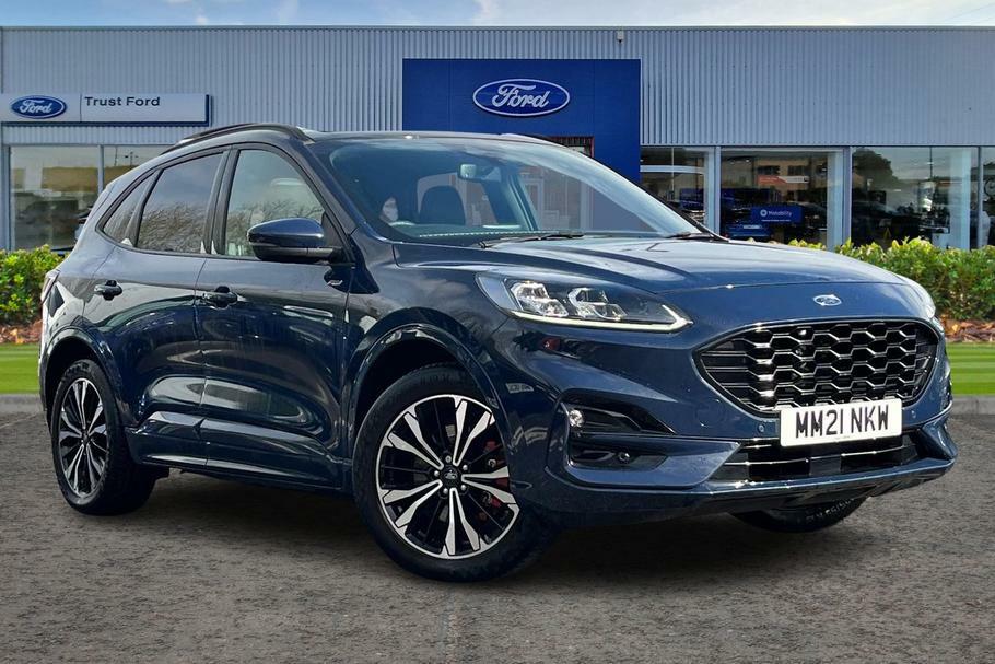 Compare Ford Kuga 2.5 Phev St-line X Cvt Panoramic Sunroof, Digi MM21NKW Blue