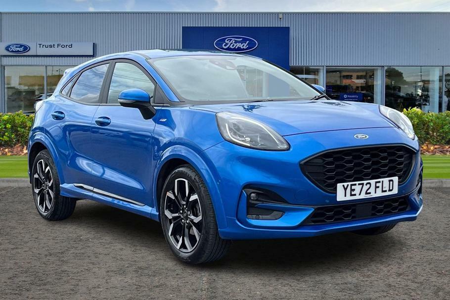 Compare Ford Puma 1.0 Ecoboost Hybrid Mhev St-line X 5Dr- With Drive YE72FLD Blue
