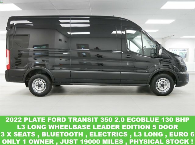 Compare Ford Transit Custom 350 2.0 Ecoblue 130 Bhp L3 Leader Edition MT22FHB Black
