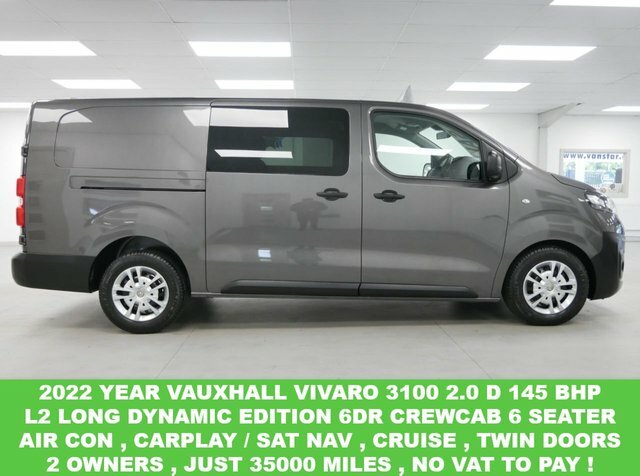 Compare Vauxhall Vivaro 3100 2.0 D 145 Bhp L2 Long Dynamic Crew 6 Seater L18TKN Grey