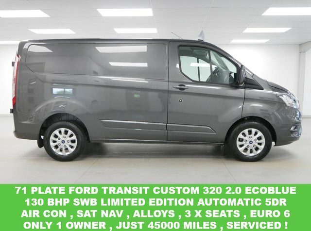Compare Ford Transit Custom 320 2.0 Ebl 170 Bhp Swb Limited Sa WR71EGZ Grey
