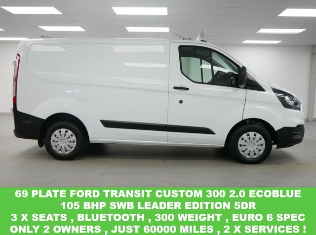Compare Ford Transit Custom 300 2.0 Ecoblue Swb Leader Edition BW69DME White
