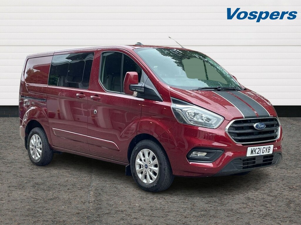 Compare Ford Transit Custom 2.0 Ecoblue 130Ps Low Roof Dcab Limited Van WK21GYB Red