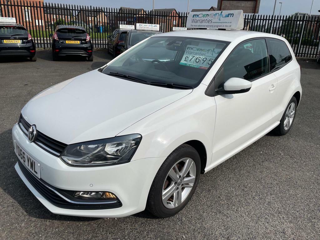 Compare Volkswagen Polo 1.0 Bluemotion Tech Match Euro 6 Ss YD66YWL White