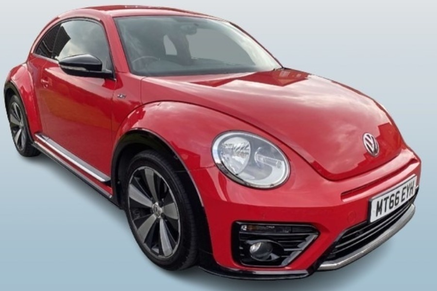 Compare Volkswagen Beetle 2.0 Tdi Bluemotion Tech R Line Hatchback Diese MT66EYH Red