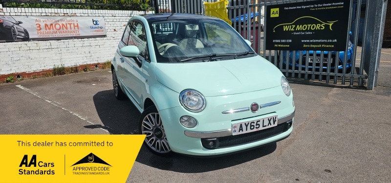 Compare Fiat 500 1.2 Eco Lounge Hatchback AY65LXV Green
