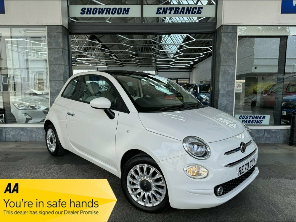 Compare Fiat 500 1.2 Lounge Hatchback Dualogic Euro 6 Ss RE70CUY White